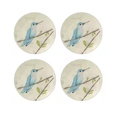 Juego De 4 Piezas De Loza Platos Playos Decorados Corona Set