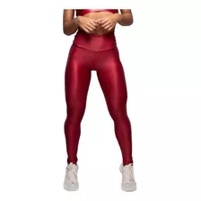 Kit 2 Calça Legging Cirre Cintura Alta Brilho Molhado Couro 