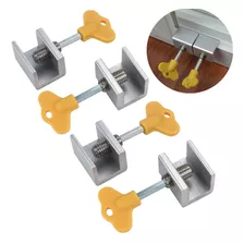 4 Pcs Ajustáveis Janela Deslizante Fechaduras De Segurança D