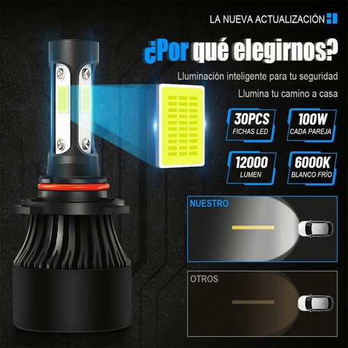 A Kit Faros Auto Led Para Toyota 12000lm Luz Alta Y Baja Foto 3