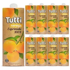 Jugo De Naranja Exprimido Pasteurizado Sin Tacc Tutti 1lt X8