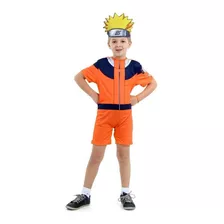 Fantasia Naruto Uzumaki Infantil Curta Original Sulamericana