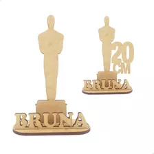 12 Uni Estatueta Troféu Oscar 20cm Nome Personalizado 
