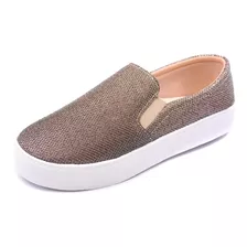 Tenis Feminino Slip On Iate Alpargata Sapatilhas Brilho 