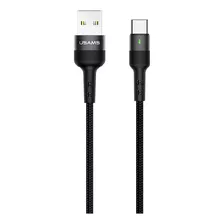 Cable Datos Premium Usb Tipo C Carga Rápida Usams U26 3a 1mt Color Negro