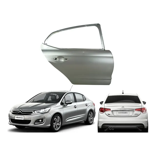Porta Traseira Direita Citroen C4 Lounge 2014 2015 A 2019 Traseira Direita Prateado 1