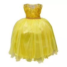 Vestido Da Bela E A Fera Princesa Juvenil De Festa Infantil 