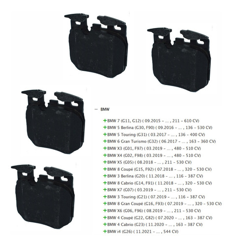 Pastilla Freno Delantera Bmw X7(g-07) Foto 5
