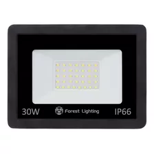 Reflector Led 30w Apto Exterior Ip66 Con Luz Fria Color De La Carcasa Negro