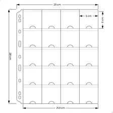 Porta Moedas 28x24 10 Folhas P/ Coin Holder S/ Aba