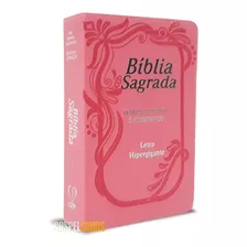 Bíblia Letra Hiper Gigante C/ Índice E Harpa - Arc (rosa)