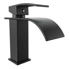 Torneira Misturador Com Monocomando Cascata Bica Baixa Preto