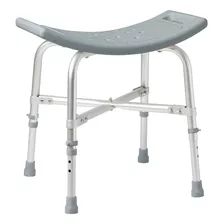 Medline Heavy Duty Shower Chair Bath Bench Without Back, Bar