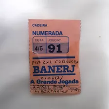 Ingresso Final Libertadores 1981 Flamengo Campeão Zico 1