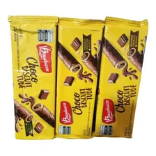 Kit 3 Wafer Choco Biscuit Tubet Bauducco 80 Gramas