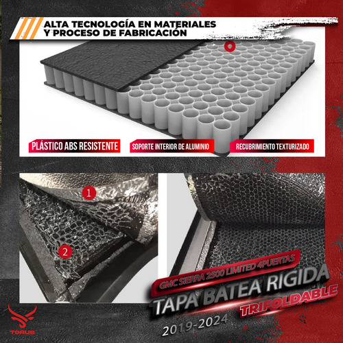 Tapa Batea Rigida Gmc Sierra 2500 2019 2020 2021 2022 2023 Foto 6