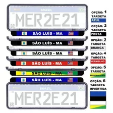 Suporte Placa Carro São Luís - Ma Personalizado Kit2 Suporte