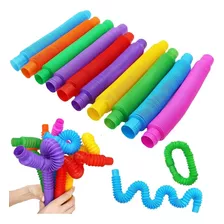 50 Poptube Tubo Fidget Tube Toys Folding Pop It Cor Colorido