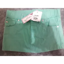 Pollera Gabardina Beba Facheritos Talle 0. 9 Meses