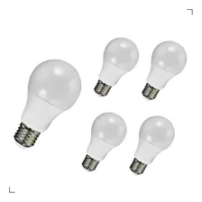 Kit 5 Lâmpada Bulbo Led 4.8w E27 A55 Bivolt 6500k Casa Luz