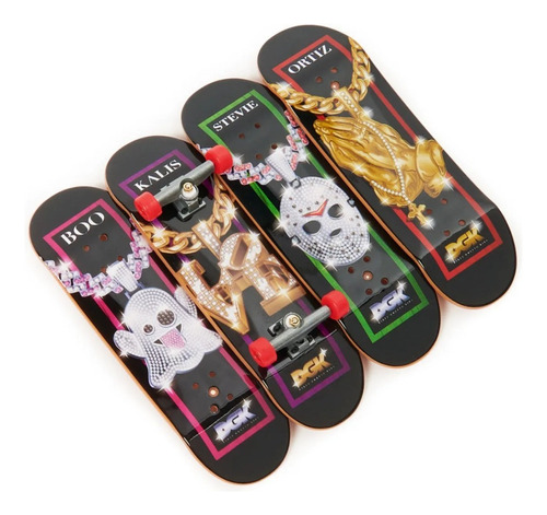 Skate Dedo Hotwheels Pack 4 Fingerboards & Shoes - Hgt84