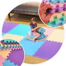 Kit 24 Tatame Infantil Eva Montar 50x50 Candy Tapete 6m² Cor Candy Color