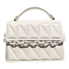 Mini Bag Blanca Con Relieve 