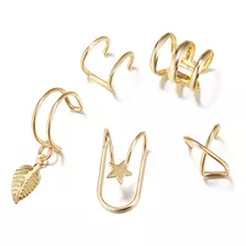 Brinco De Pressão Kit Piercing Fake Earcuff Juliete Conjunto