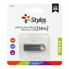 Kit 10 Memoria Usb Stylos St100 16gb 2.0 Metalico