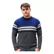 Suéter Blusa De Tricot Masculino Listrado Blusa Lã Masculina