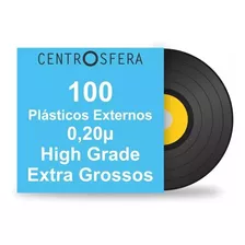 100 Plásticos Externo Grosso. Proteção Para Lp Disco Vinil.