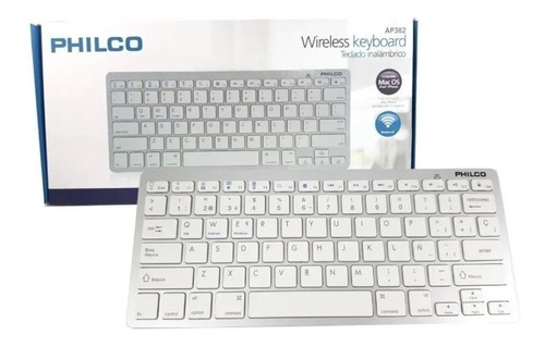 Teclado Bluetooth Philco Ap382 Qwerty Color Blanco