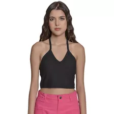 Cropped Frente Única Juvenil Feminino Amofany Em Malha Jacqu