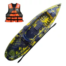 Kayak Caiaker Robalo 1 Plaza Resistente Estable Aventureros Color Camo Verde