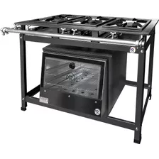 Fogão Industrial 3 Bocas Com Forno Baixa Pressão Top