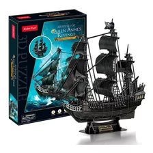 Puzzle 3d Barco Queen Anne's Revenge 180 Piezas Cubicfun