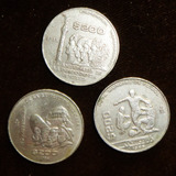Monedas 200 Pesos 1985 1986 Futbol Revolucion Independencia