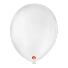 Bexiga Balão Branco Polar 11 Polegadas 28cm São Roque 50unid Liso