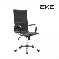 Silla De Escritorio Eke Life Home Yx-8503 Ergonómica Negra Con Tapizado De Cuero Sintético Y Mesh Y Tela