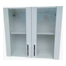 Modulo Cocina Alto 70x64x30 Melamina 2 Puertas Vidrio Nuevo