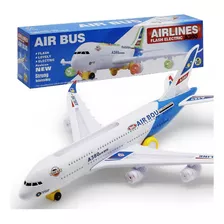 Avion Air Bus Friccion Con Luz Y Sonido Juguete Infantil 