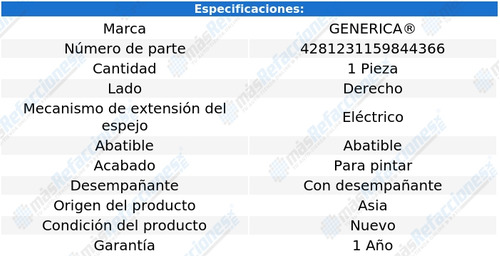 (1) Espejo Derecho Elect Generica Giulietta Del 2010 Al 2012 Foto 2