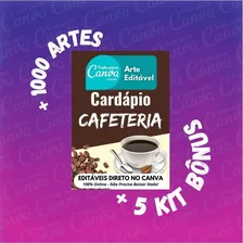 Arte Para Canva - Cardápio Cafeteria +bônus+1000artes