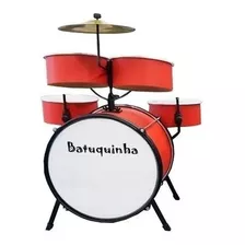 Bateria Infantil Rmv Batuquinha Pre Afinada Vermelho