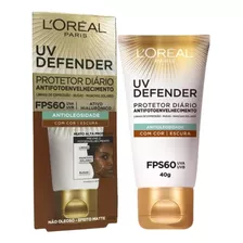 Protetor Solar Uv Defender Fps60 Cor Escura 40g Loreal