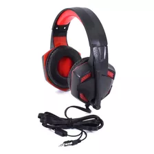 Headset Gamer Dust X22 Preto E Vermelho Haste Ajustavel