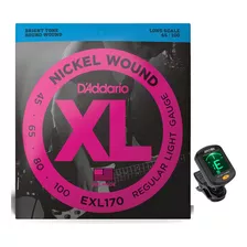 Paq D'addario Para Bajo De 4 Cuerdas 45-100 Nickelwound