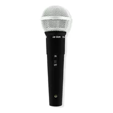 Microfone Le Son Ls-50 Dinâmico Cardioide Cor Preto/prateado