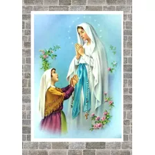 Poster Nossa Senhora De Lourdes Plastificado A4 Católico 