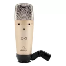 Microfone Condensador Behringer C-3 Dourado Profissional